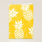 Bright Yellow, Summer, Pineapple Art Stationery Card Gallery Image 2