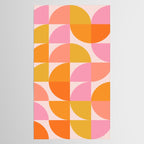 Mid Century Mod Geometry in Pink and Orange Tablecloth Gallery Image 2
