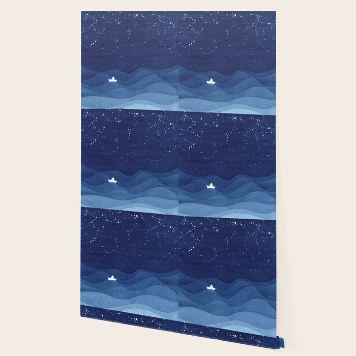 blue ocean waves, sailboat ocean stars Wallpaper Gallery Image 2