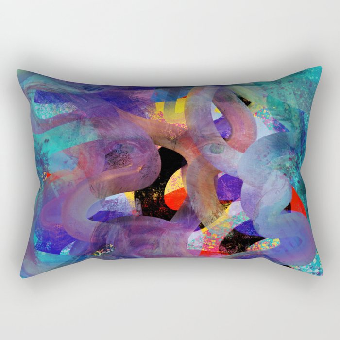 Where is Vincent ? Abstract 3D Mystic Art Rectangular Pillow Gallery Image 2