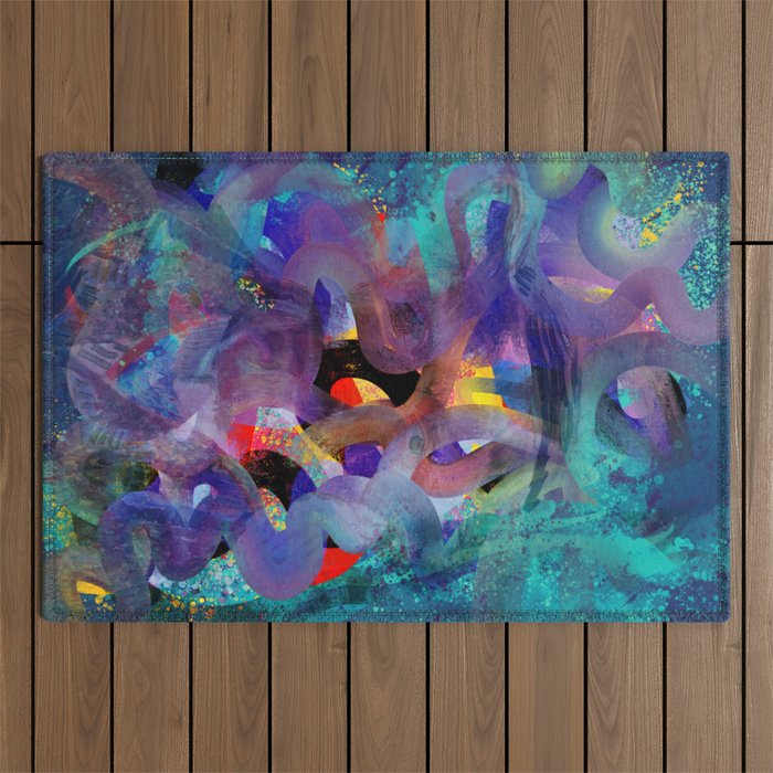 Where is Vincent ? Abstract 3D Mystic Art Outdoor Rug Gallery Image 1