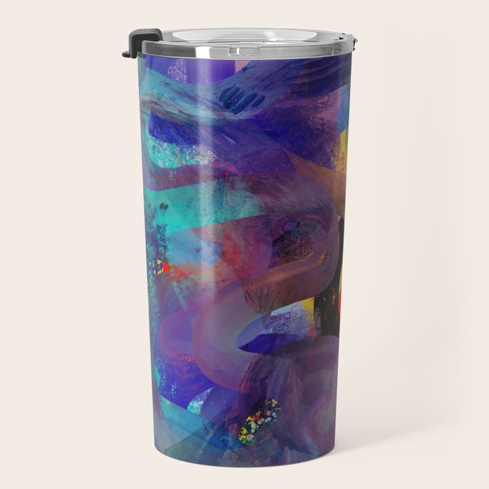 Where is Vincent ? Abstract 3D Mystic Art Travel Mug Gallery Image 3