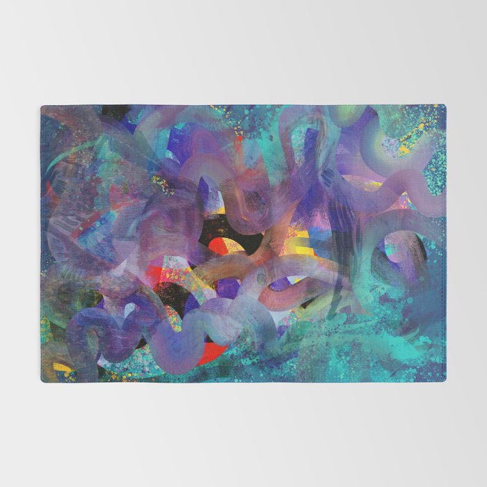 Where is Vincent ? Abstract 3D Mystic Art Rug Gallery Image 2