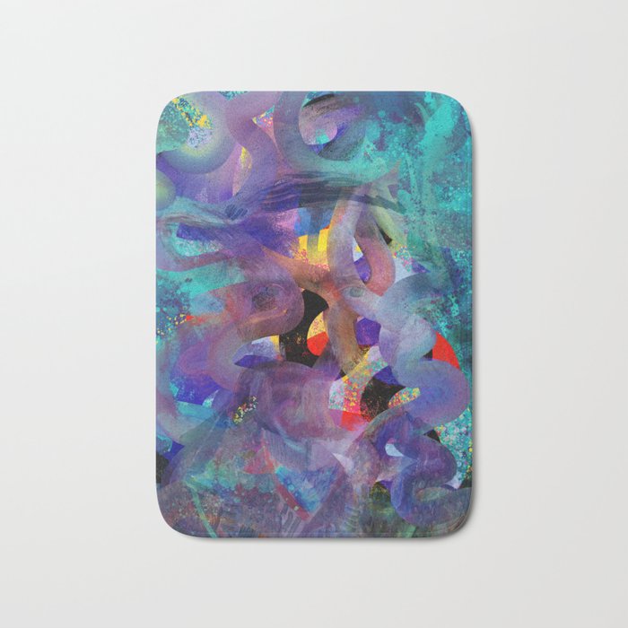 Where is Vincent ? Abstract 3D Mystic Art Bath Mat Gallery Image 1