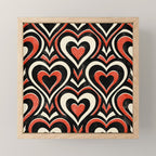 Sweethearts - red, black, and cream Mini Art Print Gallery Image 1
