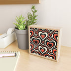 Sweethearts - red, black, and cream Mini Art Print Gallery Image 2