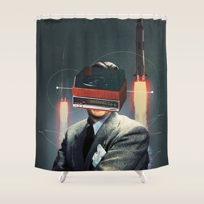 RetroVisionary Shower Curtain Gallery Image 1
