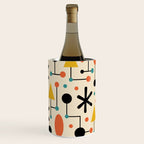 Retro Atomic Abstract Geometric Starburst Pattern Wine Chiller Gallery Image 3