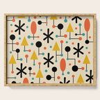 Retro Atomic Abstract Geometric Starburst Pattern Serving Tray Gallery Image 1