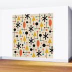 Retro Atomic Abstract Geometric Starburst Pattern Wall Mural Gallery Image 2