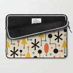 Retro Atomic Abstract Geometric Starburst Pattern Laptop Sleeve Gallery Image 2