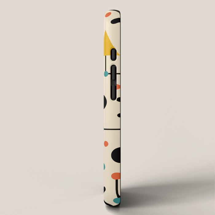 Retro Atomic Abstract Geometric Starburst Pattern iPhone Case Gallery Image 2