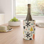 Retro Atomic Abstract Geometric Starburst Pattern Wine Chiller Gallery Image 4