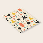 Retro Atomic Abstract Geometric Starburst Pattern Notebook Gallery Image 2