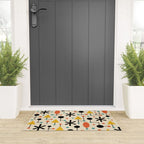 Retro Atomic Abstract Geometric Starburst Pattern Welcome Mat Gallery Image 3