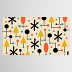 Retro Atomic Abstract Geometric Starburst Pattern Tablecloth Gallery Image 2