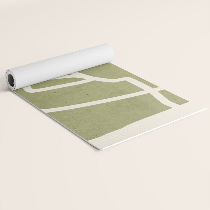 abstract minimal 57 Green Yoga Mat Gallery Image 2