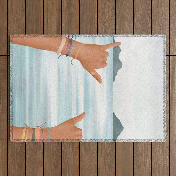 Shaka Sign Outdoor Rug Gallery Image 1