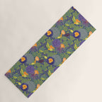 Forest Full of Wild Mushrooms in Sage & Plum Yoga Mat Gallery Image 1