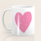 Heart Bisous - Pink Love French Typography Coffee Mug Gallery Image 3