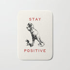 Stay Positive - Fun Dinosaur Bath Mat Gallery Image 1
