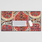 Large Medallion Suzani Print Desk Mat Gallery Image 1
