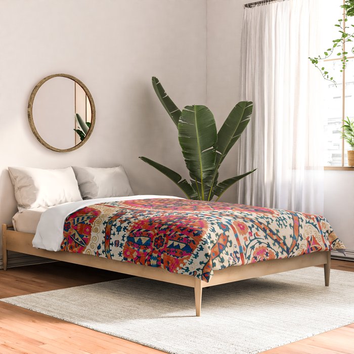 Large Medallion Suzani Print Comforter Gallery Image 2