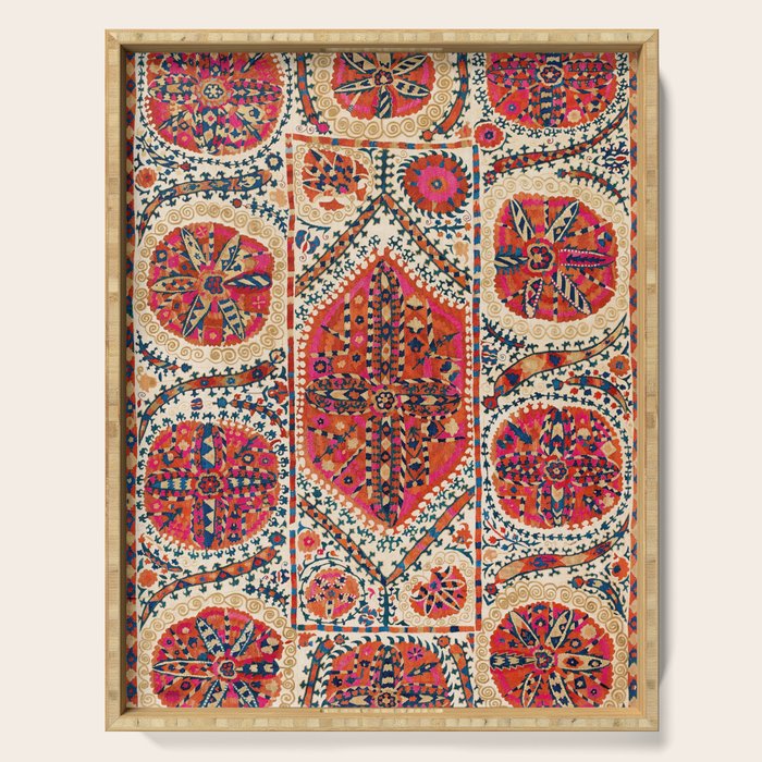 Large Medallion Suzani Print Serving Tray Gallery Image 1