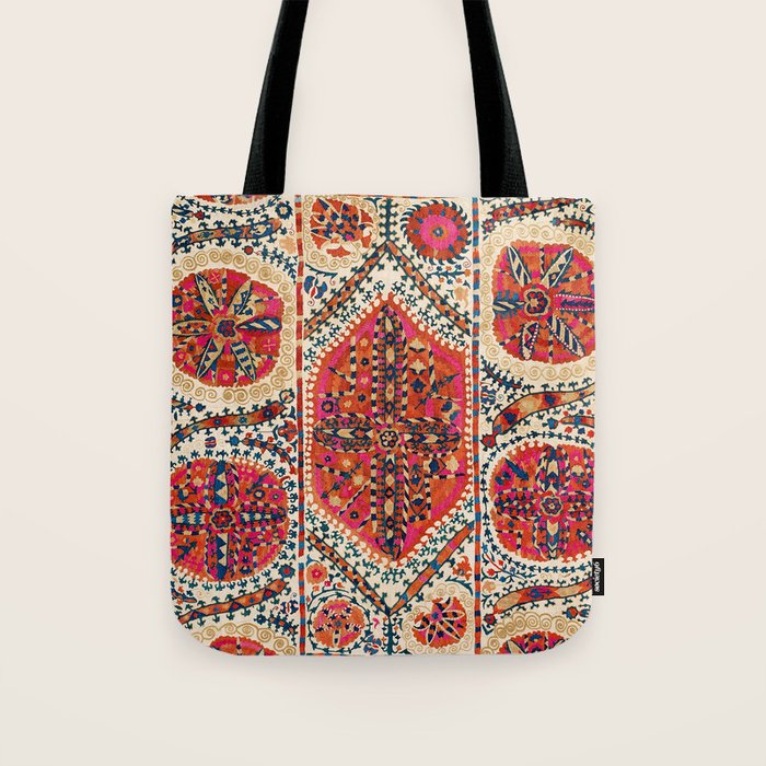 Large Medallion Suzani Print Tote Bag Gallery Image 1