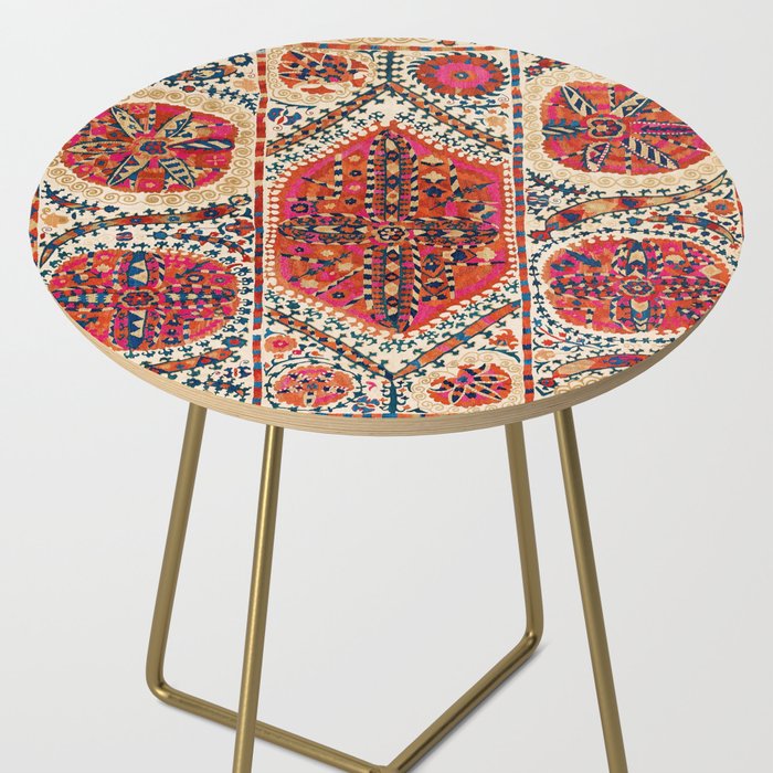 Large Medallion Suzani Print Side Table Gallery Image 2