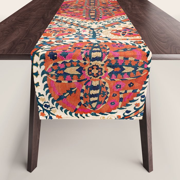 Large Medallion Suzani Print Table Runner Gallery Image 1