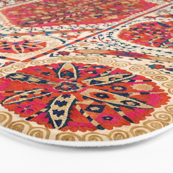 Large Medallion Suzani Print Bath Mat Gallery Image 3