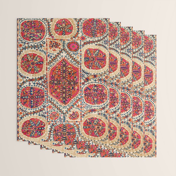 Large Medallion Suzani Print Wrapping Paper Gallery Image 3