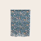 Ditsy Daisy Floral on Blue Wall Hanging Gallery Image 1