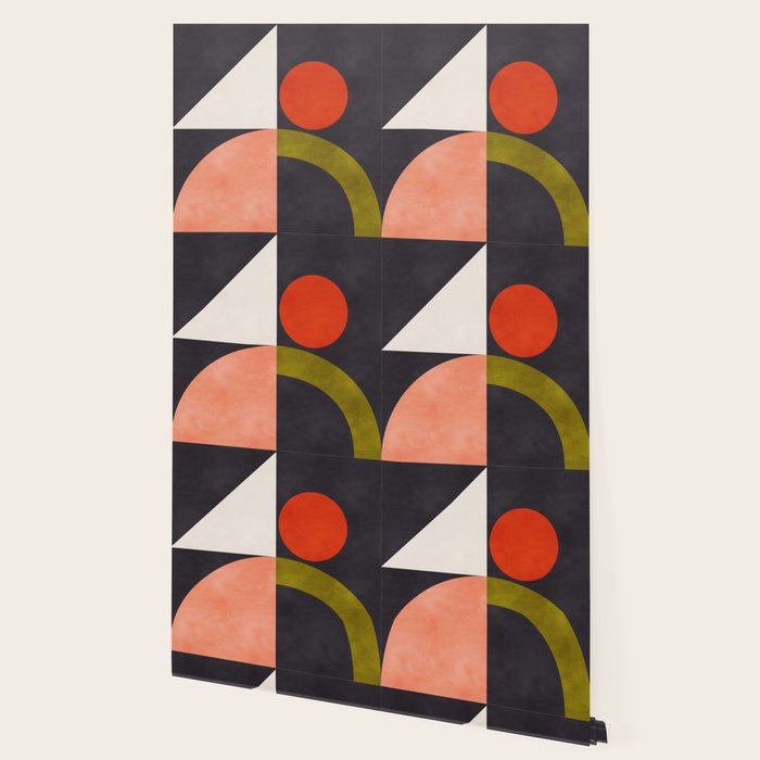 mid century bauhaus geometry square 1 Wallpaper Gallery Image 2