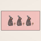 Christmas rabbit - illustration Desk Mat Gallery Image 3