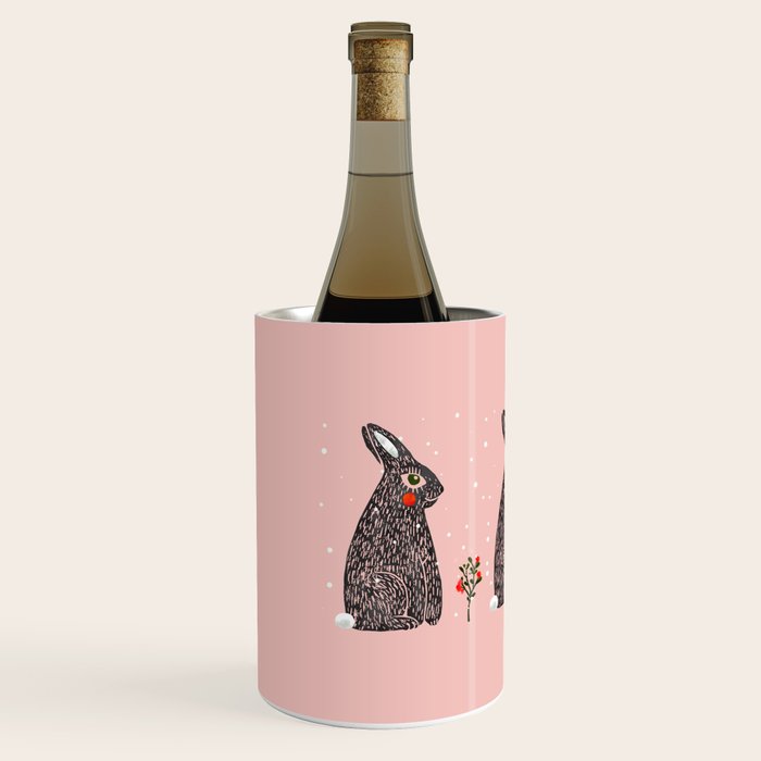 Christmas rabbit - illustration Wine Chiller Gallery Image 2