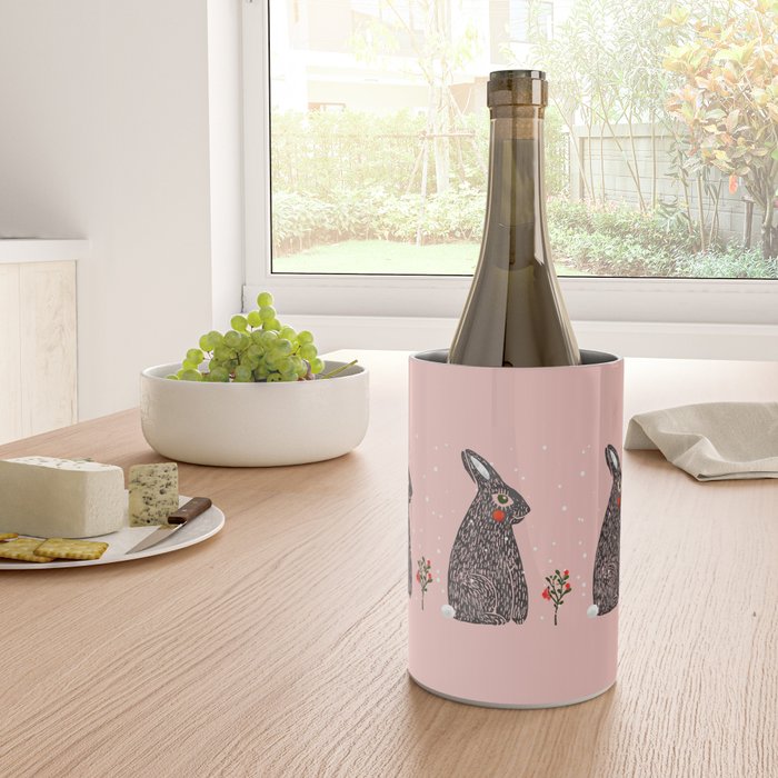 Christmas rabbit - illustration Wine Chiller Gallery Image 4