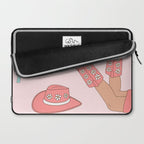 Cute Desert Cowgirl Pink Cowboy Boots Daisy Laptop Sleeve Gallery Image 2