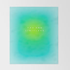 You are limitless optimistic gradient empowering women  green turquoise blue Throw Blanket Gallery Image 2