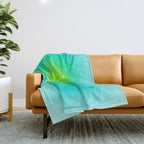You are limitless optimistic gradient empowering women  green turquoise blue Throw Blanket Gallery Image 1