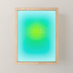 You are limitless optimistic gradient empowering women  green turquoise blue Mini Art Print Gallery Image 1