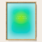 You are limitless optimistic gradient empowering women  green turquoise blue Serving Tray Gallery Image 1