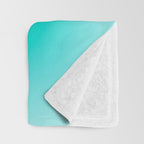 You are limitless optimistic gradient empowering women  green turquoise blue Throw Blanket Gallery Image 3