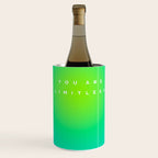 You are limitless optimistic gradient empowering women  green turquoise blue Wine Chiller Gallery Image 1
