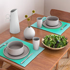 You are limitless optimistic gradient empowering women  green turquoise blue Placemat Gallery Image 2
