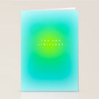 You are limitless optimistic gradient empowering women  green turquoise blue Stationery Card Gallery Image 2