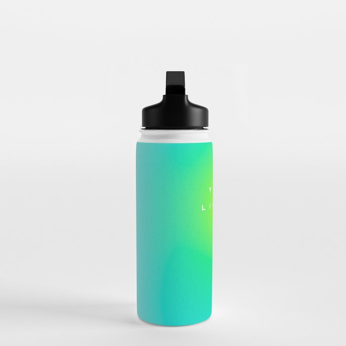 You are limitless optimistic gradient empowering women  green turquoise blue Water Bottle Gallery Image 3
