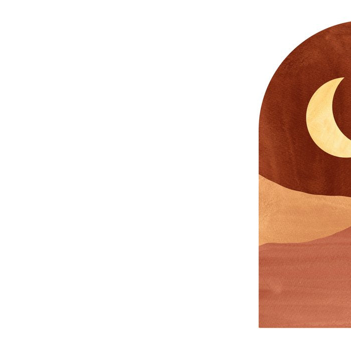 TERRACOTTA NIGHT, abstract landscape, moon and desert Coffee Mug Gallery Image 2