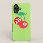 Big fruit Cherry duo with fun pun 'Cherry Nice'  iPhone Case Gallery Image 1